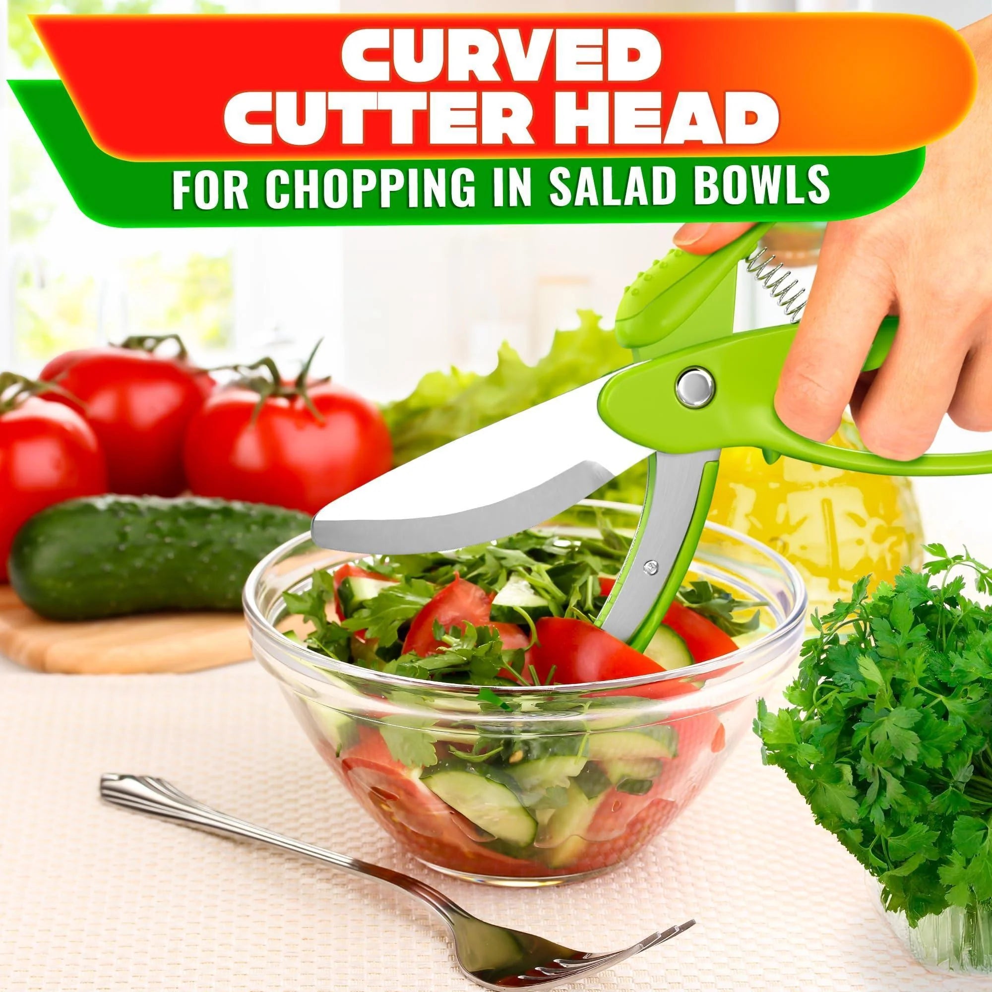 Salad Scissors for Chopped Salad Tool Vegetable Scissors Food Cutter Salad Chopper Scissors Salad Cutter Chopper Lettuce Shredder Lettuce Chopper for Chopped Salad Chopper Tool