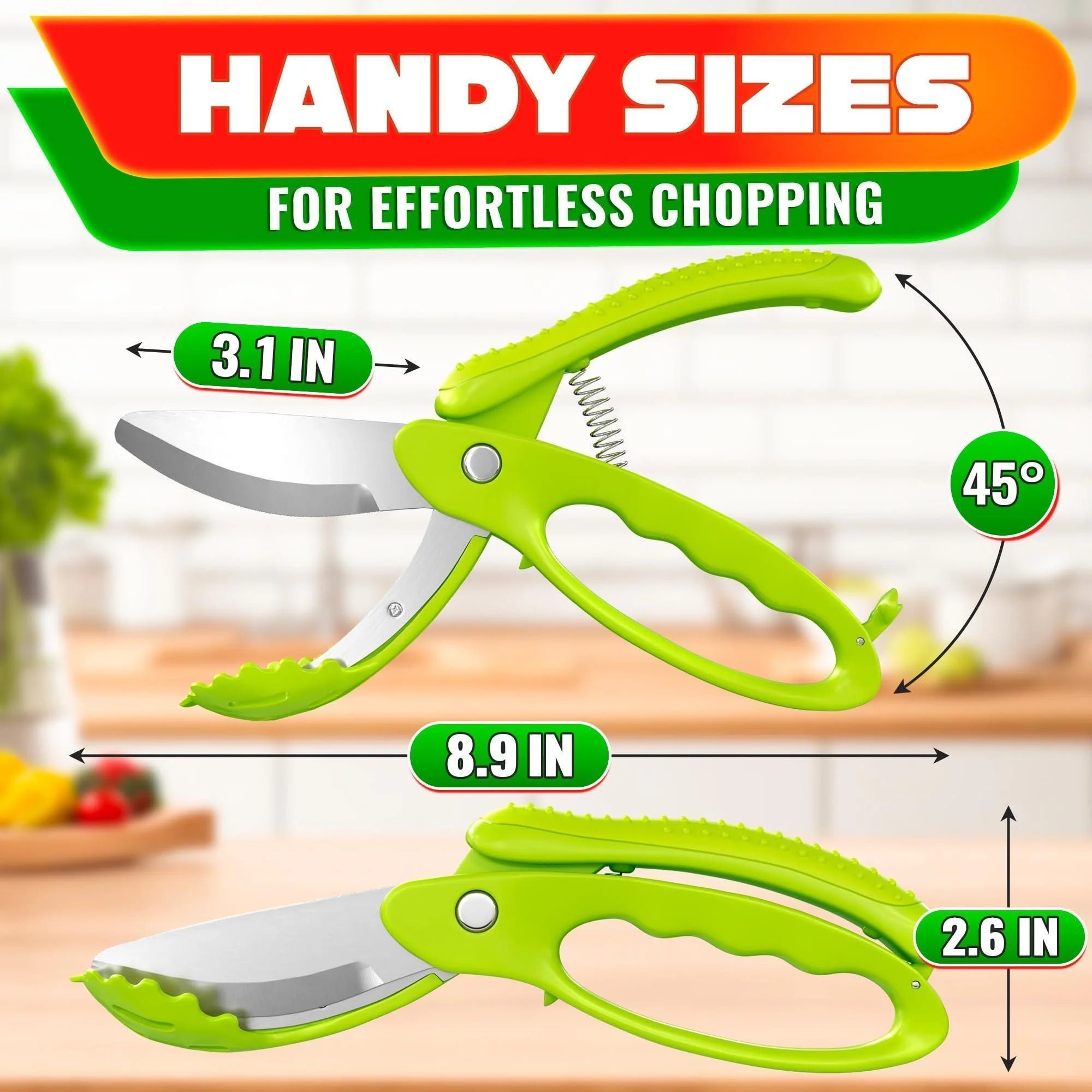Salad Scissors for Chopped Salad Tool Vegetable Scissors Food Cutter Salad Chopper Scissors Salad Cutter Chopper Lettuce Shredder Lettuce Chopper for Chopped Salad Chopper Tool