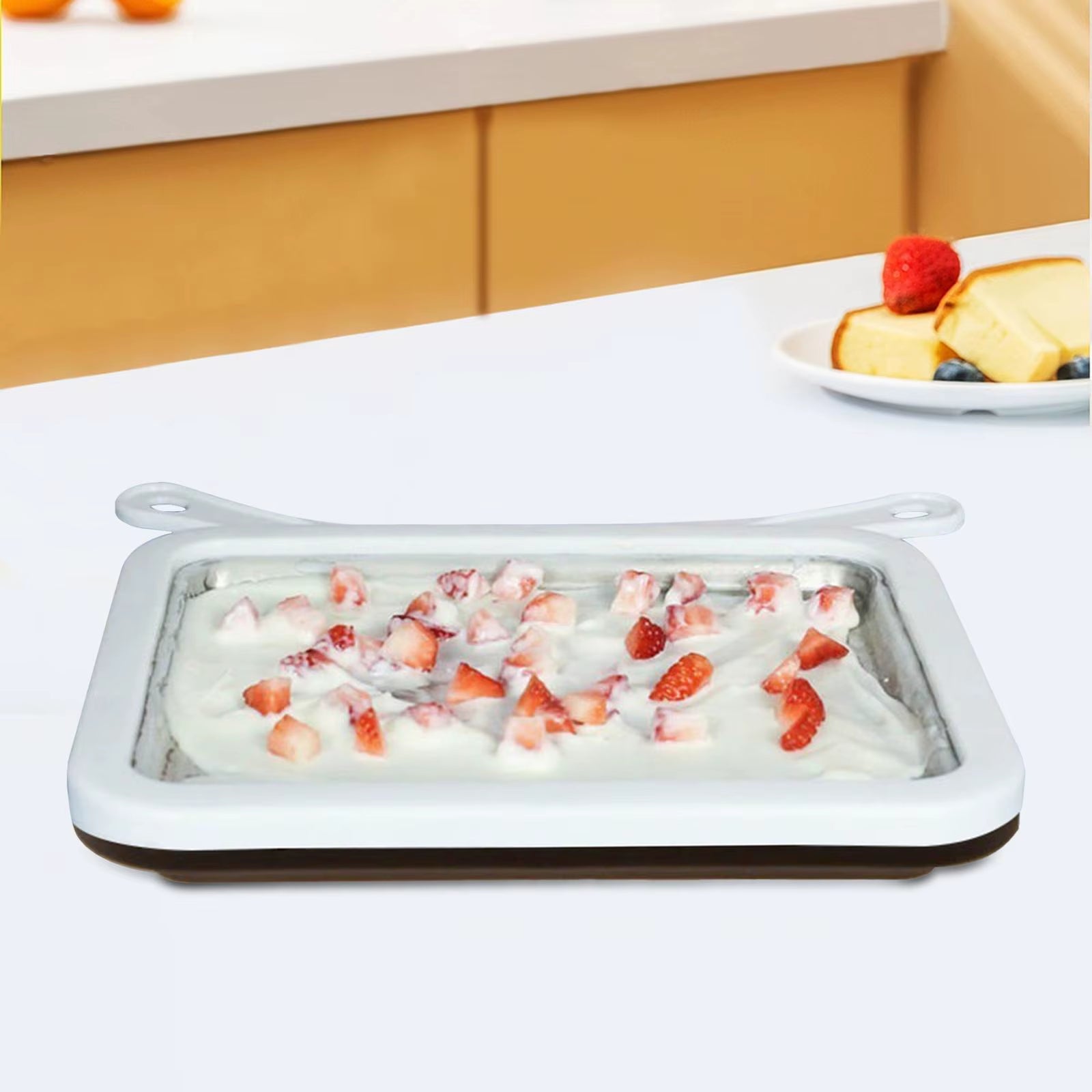 Instant Rolled Ice Cream Maker Versatile DIY Household Frozen Yogurt Maker for Gelato Sorbet Homemade Rolled Cream Yogurt